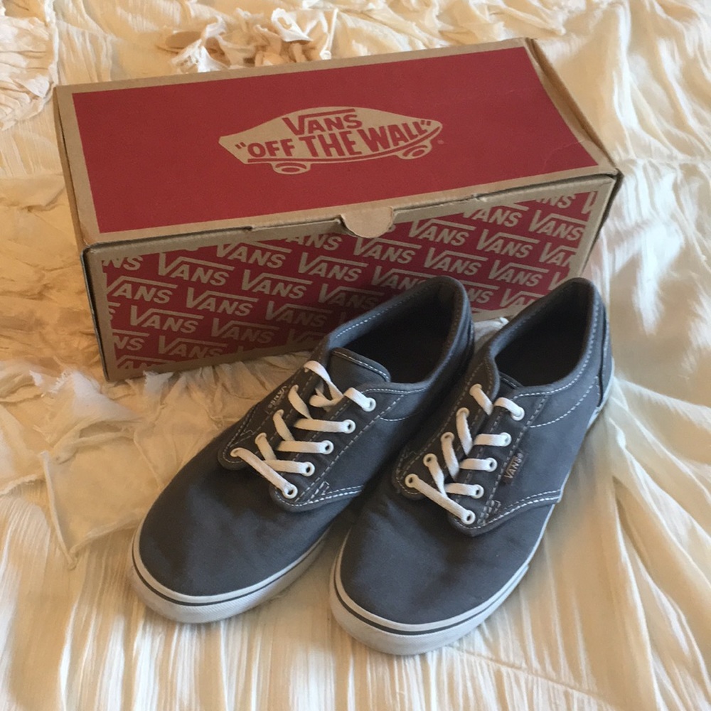 Vans Grey Atwood Lace-up shoes with box